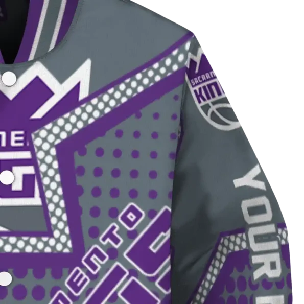 customized sacramento kings star burst purple varsity jacket premium grade.webp