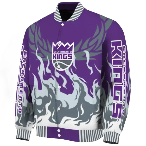customized sacramento kings winged blaze purple white varsity jacket best selling.webp