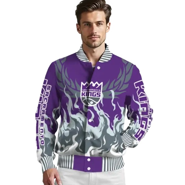 customized sacramento kings winged blaze purple white varsity jacket high quality.webp