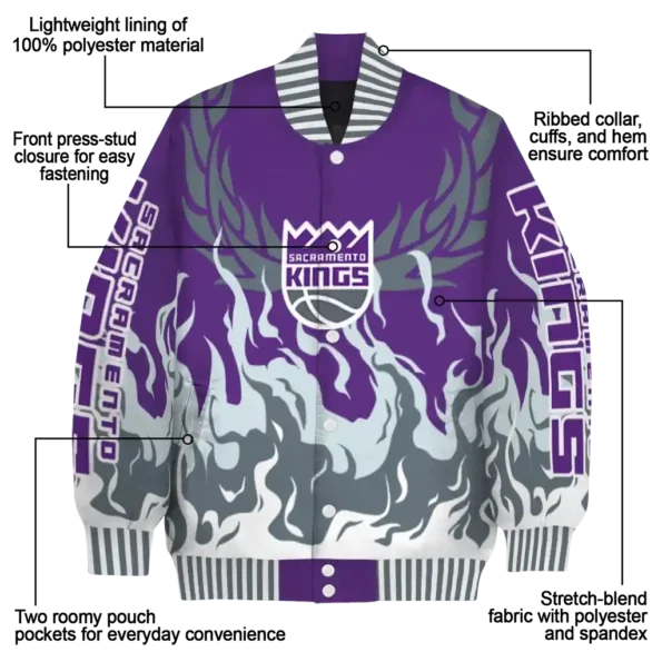 customized sacramento kings winged blaze purple white varsity jacket new arrival.webp