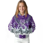 customized sacramento kings winged blaze purple white varsity jacket best selling.webp