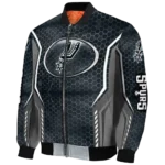 customized san antonio spurs power plate silver bomber jacket best selling