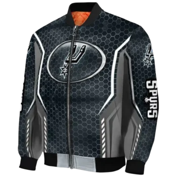 customized san antonio spurs power plate silver bomber jacket best selling