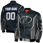 customized san antonio spurs power plate silver bomber jacket best selling