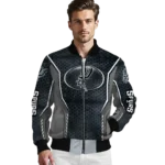 customized san antonio spurs power plate silver bomber jacket best selling