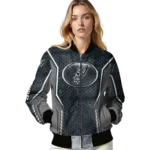customized san antonio spurs power plate silver bomber jacket best selling