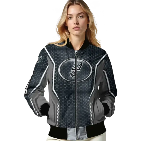 customized san antonio spurs power plate silver bomber jacket latest model