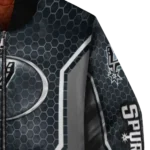 customized san antonio spurs power plate silver bomber jacket best selling