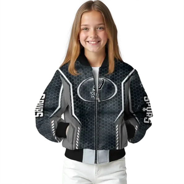 customized san antonio spurs power plate silver bomber jacket top rated
