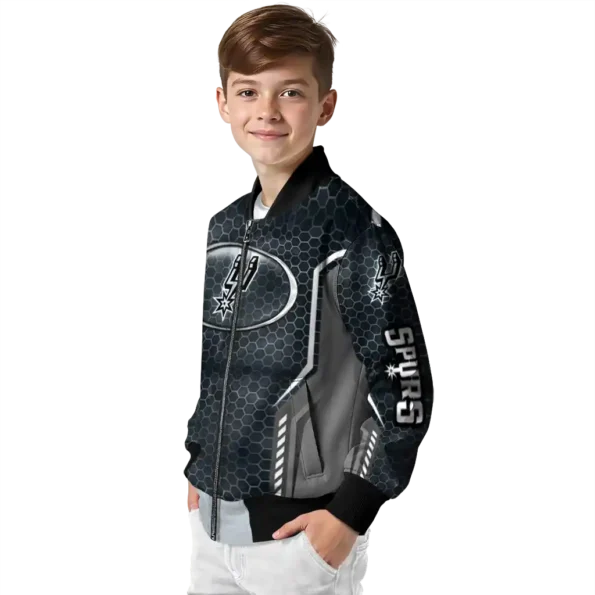 customized san antonio spurs power plate silver bomber jacket trendy