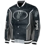 customized san antonio spurs power plate silver varsity jacket best selling.webp