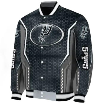 customized san antonio spurs power plate silver varsity jacket best selling.webp