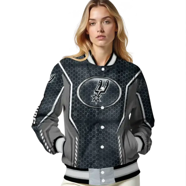 customized san antonio spurs power plate silver varsity jacket latest model.webp