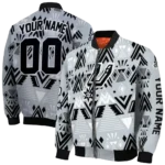 customized san antonio spurs pyramid shapes silver bomber jacket best selling