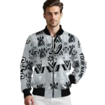 customized san antonio spurs pyramid shapes silver bomber jacket best selling