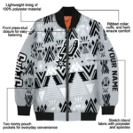 customized san antonio spurs pyramid shapes silver bomber jacket best selling