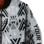 customized san antonio spurs pyramid shapes silver bomber jacket best selling