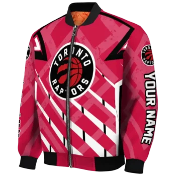 customized toronto raptors chevron angles red bomber jacket best selling