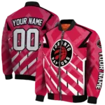 customized toronto raptors chevron angles red bomber jacket best selling