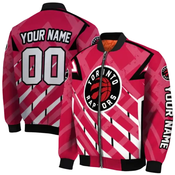 customized toronto raptors chevron angles red bomber jacket fashion forward