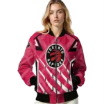 customized toronto raptors chevron angles red bomber jacket best selling