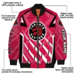 customized toronto raptors chevron angles red bomber jacket best selling