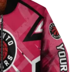 customized toronto raptors chevron angles red bomber jacket best selling