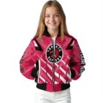 customized toronto raptors chevron angles red bomber jacket best selling