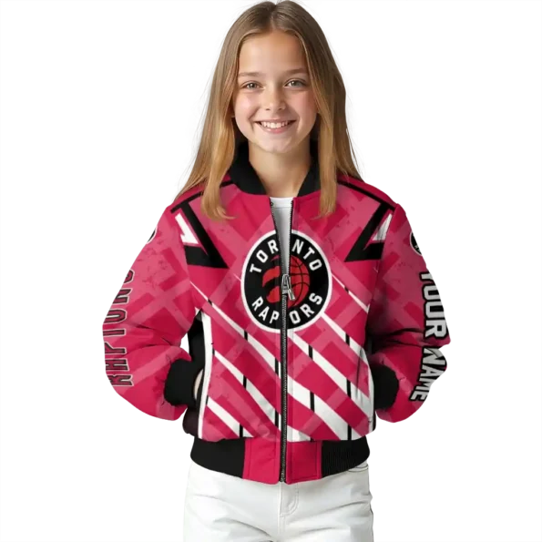 customized toronto raptors chevron angles red bomber jacket top rated