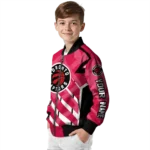 customized toronto raptors chevron angles red bomber jacket best selling