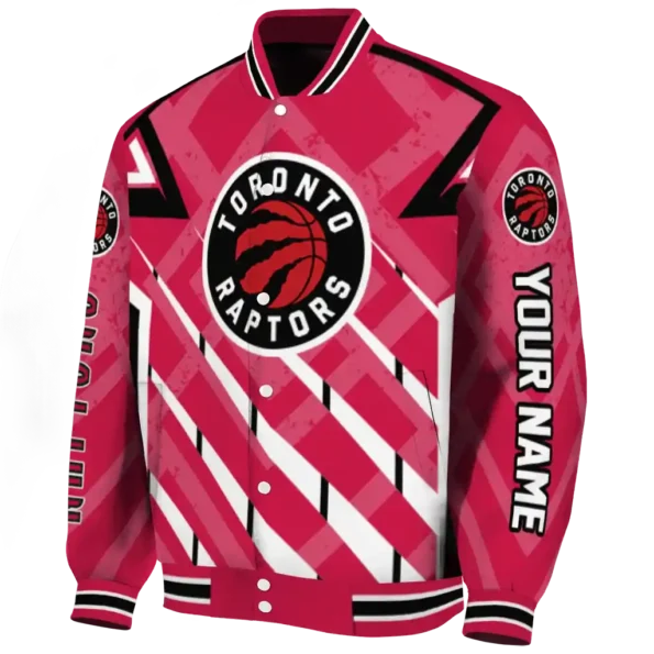customized toronto raptors chevron angles red varsity jacket best selling.webp
