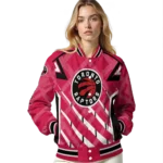 customized toronto raptors chevron angles red varsity jacket best selling.webp