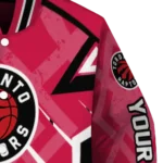 customized toronto raptors chevron angles red varsity jacket best selling.webp