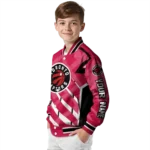 customized toronto raptors chevron angles red varsity jacket best selling.webp