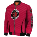customized toronto raptors chevron arrow red bomber jacket best selling
