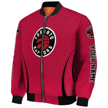 customized toronto raptors chevron arrow red bomber jacket best selling