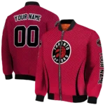 customized toronto raptors chevron arrow red bomber jacket best selling