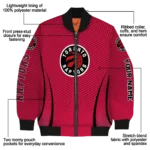customized toronto raptors chevron arrow red bomber jacket best selling