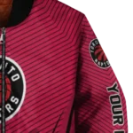 customized toronto raptors chevron arrow red bomber jacket best selling