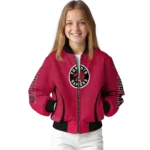 customized toronto raptors chevron arrow red bomber jacket best selling