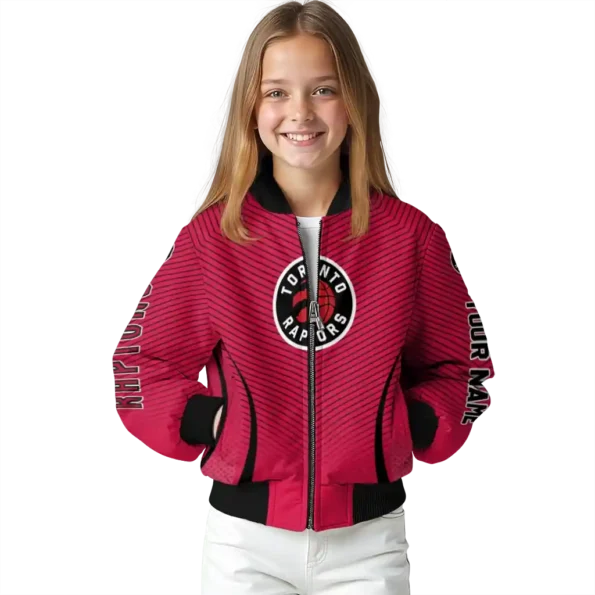 customized toronto raptors chevron arrow red bomber jacket top rated