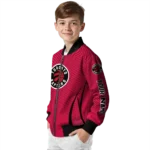 customized toronto raptors chevron arrow red bomber jacket best selling