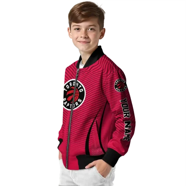 customized toronto raptors chevron arrow red bomber jacket trendy