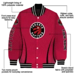 customized toronto raptors chevron arrow red varsity jacket best selling.webp