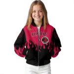 customized toronto raptors flame border red black bomber jacket best selling
