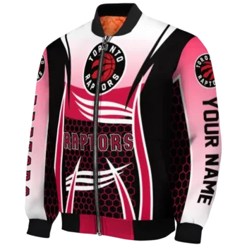 customized toronto raptors mesh effect red black bomber jacket best selling
