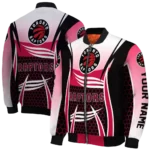 customized toronto raptors mesh effect red black bomber jacket best selling