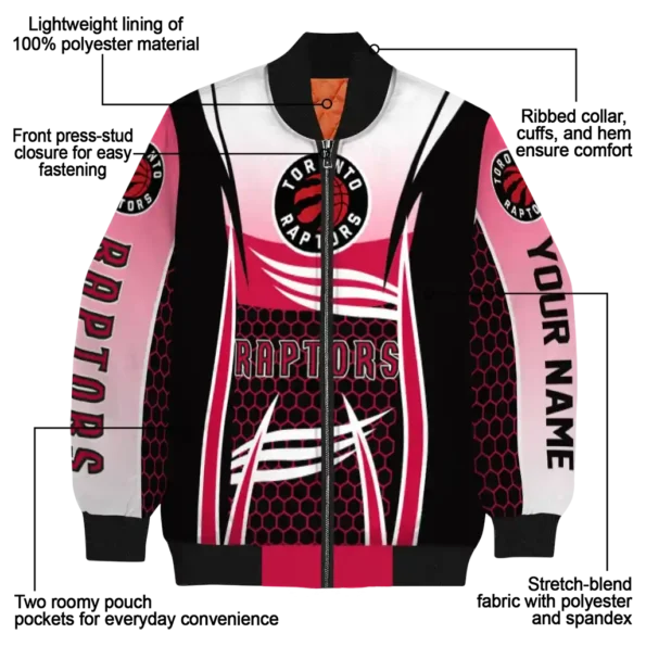 customized toronto raptors mesh effect red black bomber jacket new arrival