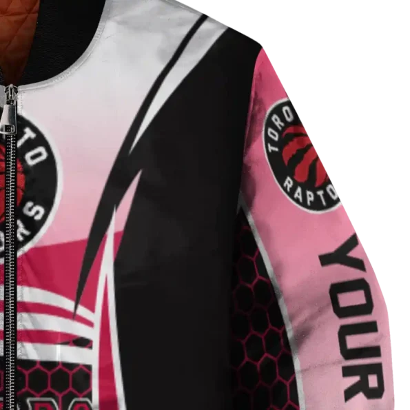 customized toronto raptors mesh effect red black bomber jacket premium grade
