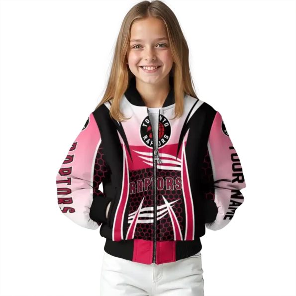 customized toronto raptors mesh effect red black bomber jacket top rated